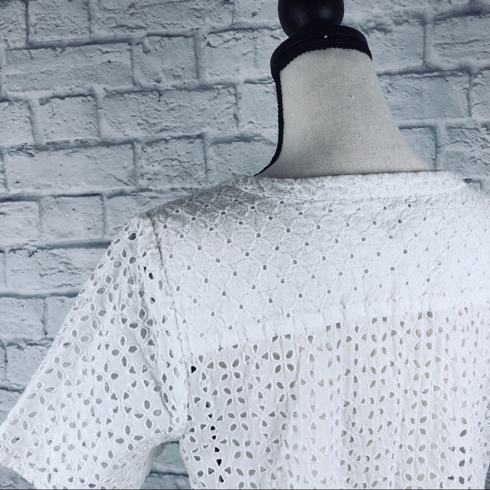 Lucky Brand White Eyelet Blouse - Picture 5 of 7